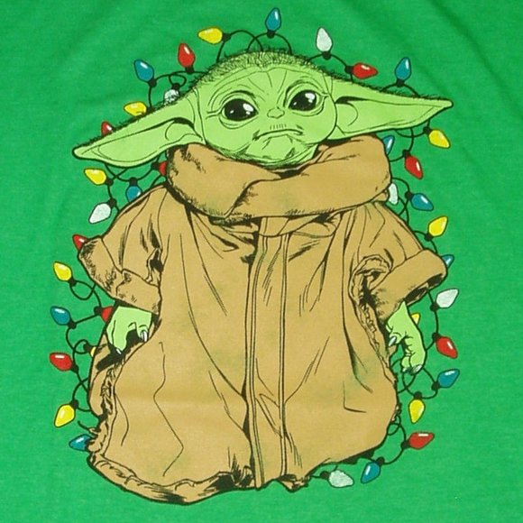 Star Wars Yoda Christmas Tee Mens Adult Womens T Shirt Top XXL - Picture 3 of 5